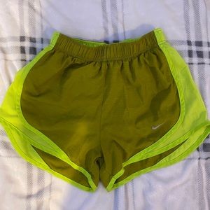 Nike green workout shorts